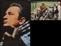 1x1015 LOT OF 12 UNFOLDED 24x36 COMMERCIAL POSTERS 1969-1971 Johnny Cash & Easy Rider!
