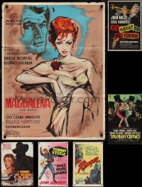 1x0538 LOT OF 9 ENGLISH 1SHEETS & NON-US POSTERS 1950s-1970s great images from a variety of movies!