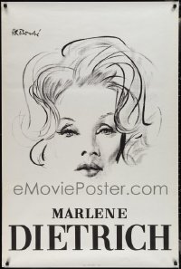 1x0954 LOT OF 37 UNFOLDED MARLENE DIETRICH FRENCH POSTERS 1960s great portrait art by Rene Bouche!