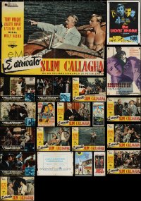 1x0970 LOT OF 21 FORMERLY FOLDED NON-US POSTERS 1950s-1970s great images from a variety of movies!