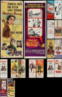 1x0818 LOT OF 17 FORMERLY FOLDED INSERTS 1940s-1970s great images from a variety of movies!