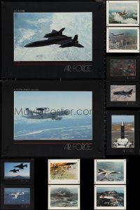1x0925 LOT OF 13 UNFOLDED AIR FORCE 17x23 SPECIAL POSTERS 1970s-1980s cool airplanes & fighter jets!