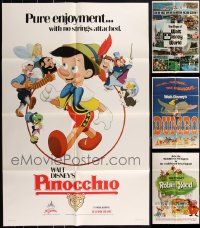 1x0286 LOT OF 4 FOLDED WALT DISNEY ONE-SHEETS 1970s-1980s great animated & live action titles!