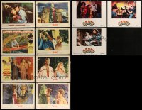 1x0364 LOT OF 18 LOBBY CARDS 1950s-1980s incomplete sets from a variety of different movies!