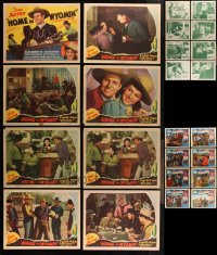 1x0356 LOT OF 24 COWBOY WESTERN LOBBY CARDS 1940s-1950s complete sets from several movies!
