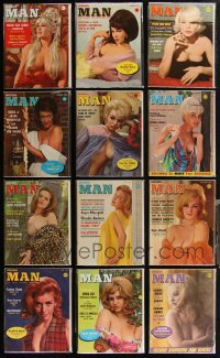 1x0398 LOT OF 12 MODERN MAN 1965 MAGAZINES 1965 filled with sexy images & great articles!