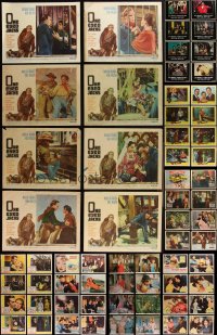 1x0325 LOT OF 64 LOBBY CARDS 1940s-1970s complete sets from a variety of different movies!