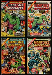 1x0742 LOT OF 4 GIANT SIZE DEFENDERS COMIC BOOKS 1970s Hulk, Dr. Strange, Sub-Mariner, Marvel!