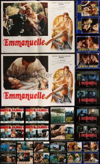 1x0876 LOT OF 40 FORMERLY FOLDED 19X27 ITALIAN PHOTOBUSTAS 1970s-1980s cool movie images!