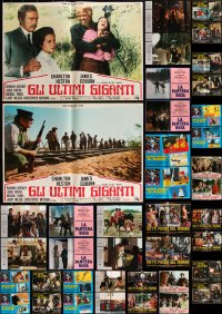 1x0872 LOT OF 46 FORMERLY FOLDED 19X27 ITALIAN PHOTOBUSTAS 1960s-1980s cool movie images!