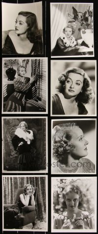 1x0790 LOT OF 8 BETTE DAVIS REPRO PHOTOS 1980s great portraits of the beautiful leading lady!
