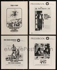 1x0128 LOT OF 4 JOHN WAYNE PRESSBOOKS 1970s The Cowboys, Cahill, Train Robbers, McQ!