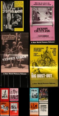 1x0573 LOT OF 12 UNCUT SEXPLOITATION PRESSBOOKS 1960s-1980s great advertising for sexy movies!