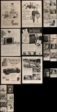 1x0549 LOT OF 26 MAGAZINE ADS 1930s-1950s great ads for televisions, radios, cars & more!
