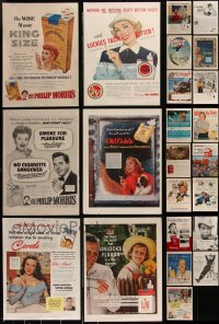 1x0548 LOT OF 23 CIGARETTE MAGAZINE ADS 1940s-1960s a variety of great images!