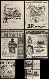 1x0092 LOT OF 9 PARAMOUNT PRESSBOOKS 1950s advertising for a variety of different movies!