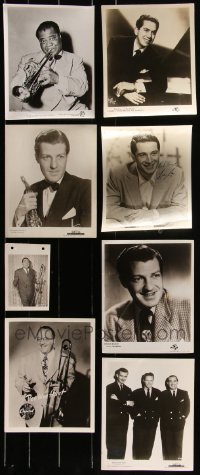 1x0700 LOT OF 8 MOSTLY 1940S BIG BAND ERA STILLS 1940s Louis Armstrong, Charlie Barnet & more!