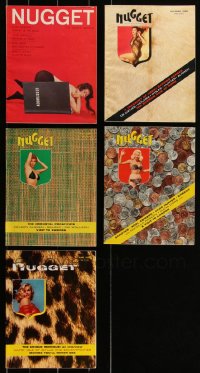 1x0435 LOT OF 5 NUGGET MAGAZINES 1950s-1960s filled with images of sexy women & great articles!