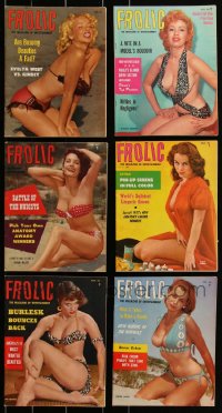 1x0433 LOT OF 6 FROLIC MAGAZINES 1950s filled with images of sexy women & great articles!