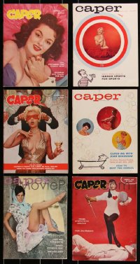 1x0434 LOT OF 6 CAPER MAGAZINES 1950s-1960s filled with images of sexy women & great articles!