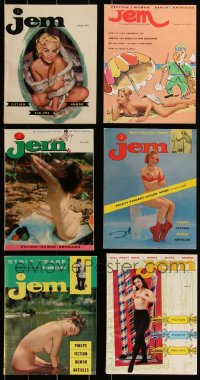 1x0432 LOT OF 6 JEM MAGAZINES 1950s filled with images of sexy women & great articles!