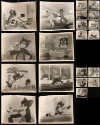 1x0662 LOT OF 21 TOM & JERRY MGM CARTOON TV 8X10 STILLS 1960s great cat & mouse animation scenes!
