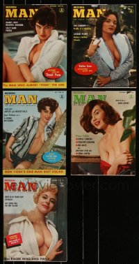 1x0406 LOT OF 5 MODERN MAN 1960-61 MAGAZINES 1960-1961 filled with sexy images with some nudity!