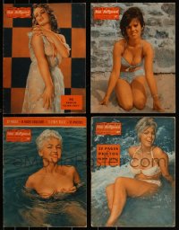 1x0416 LOT OF 4 FOLIES DE PARIS ET DE HOLLYWOOD FRENCH MAGAZINES 1950s-1960s sexy images w/nudity!