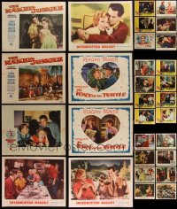1x0347 LOT OF 30 LOBBY CARDS FROM ELEANOR PARKER MOVIES 1950s-1960s great scenes w/one complete set!