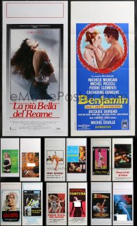 1x0839 LOT OF 14 MOSTLY FORMERLY FOLDED SEXPLOITATION ITALIAN LOCANDINAS 1960s-1990s with nudity!