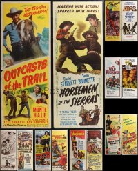 1x0815 LOT OF 20 FORMERLY FOLDED COWBOY WESTERN INSERTS 1940s-1970s cool movie images!