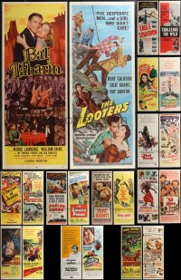 1x0813 LOT OF 22 FORMERLY FOLDED INSERTS 1940s-1970s great images from a variety of movies!