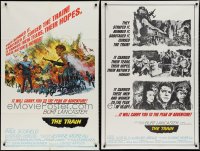 1x0265 LOT OF 2 FOLDED TRAIN ONE-SHEETS 1964 Burt Lancaster, Frankenheimer, style A & style B!