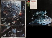 1x0535 LOT OF 4 UNFOLDED & FOLDED STAR WARS ITEMS 1970s-2000s great poster images & more!