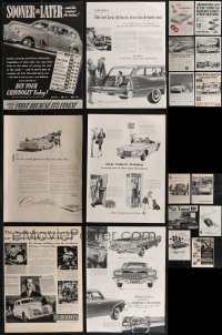 1x0551 LOT OF 19 CAR MAGAZINE ADS 1930s-1960s Mercury, Plymouth, Cadillac, Studebaker & more!