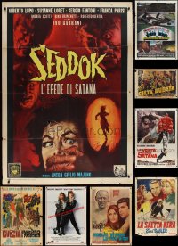 1x0601 LOT OF 13 FOLDED ITALIAN & OTHER POSTERS 1950s-1980s great images from a variety of movies!