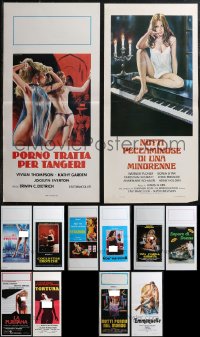 1x0841 LOT OF 12 MOSTLY FORMERLY FOLDED SEXPLOITATION ITALIAN LOCANDINAS 1970s-1980s with nudity!