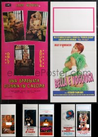 1x0840 LOT OF 13 MOSTLY FORMERLY FOLDED SEXPLOITATION ITALIAN LOCANDINAS 1970s-1990s with nudity!