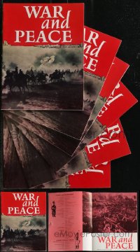 1x0453 LOT OF 6 WAR & PEACE ENGLISH SOUVENIR PROGRAM BOOKS 1966 Russian version of Tolstoy novel!