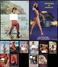1x0907 LOT OF 12 FORMERLY FOLDED SEXPLOITATION YUGOSLAVIAN POSTERS 1970s-1990s sexy images w/nudity