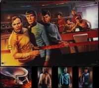 1x1014 LOT OF 5 UNFOLDED STAR TREK 27x40 COMMERCIAL POSTERS 1990s Kirk, Spock, Bones, Enterprise!