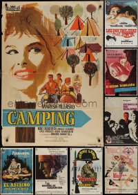 1x0946 LOT OF 12 FORMERLY FOLDED SPANISH POSTERS 1960s-1970s a variety of cool movie images!