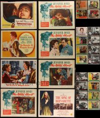 1x0340 LOT OF 36 LOBBY CARDS FROM JENNIFER JONES MOVIES 1950s-1960s great scenes, two complete sets!
