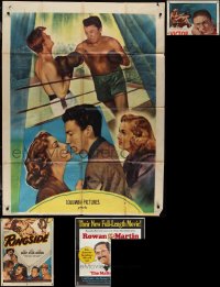 1x0489 LOT OF 4 FOLDED INCOMPLETE THREE-SHEETS & SIX-SHEETS 1940s-1960s cool movie images!