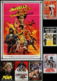 1x0495 LOT OF 8 FOLDED NON-US POSTERS 1970s great images from a variety of different movies!