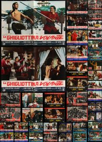 1x0865 LOT OF 58 FORMERLY FOLDED 19X27 ITALIAN PHOTOBUSTAS 1960s-1990s cool movie images!