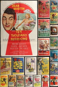 1x0240 LOT OF 45 FOLDED ONE-SHEETS 1940s-1950s great images from a variety of different movies!