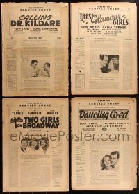 1x0130 LOT OF 4 DR. KILDARE PRESSBOOKS 1939-1940 These Glamour Girls, Two Girls on Broadway & more!