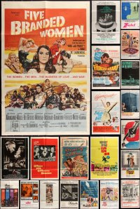 1x0262 LOT OF 22 FOLDED ONE-SHEETS 1950s-1970s great images from a variety of different movies!