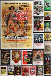 1x0257 LOT OF 27 FOLDED KUNG-FU ONE-SHEETS 1970s-1980s great images from martial arts movies!